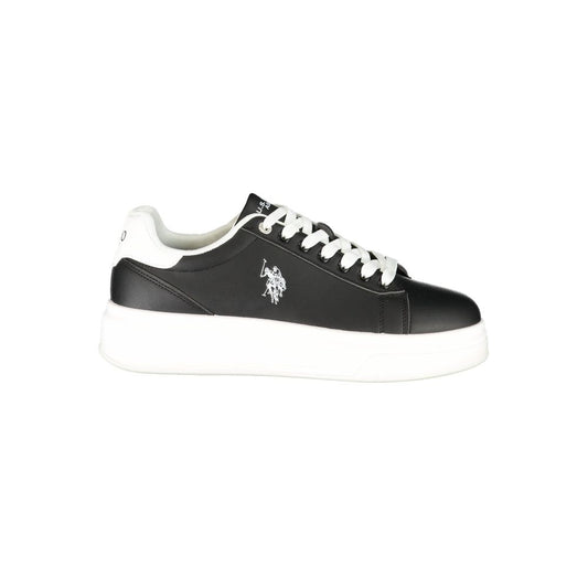 Athletic Sneakers U.S. POLO ASSN. men polyester black, white & print featuring a avant-garde Men's Athletic Polyester Sneakers design with a avant-garde athletic style for a refined finish.