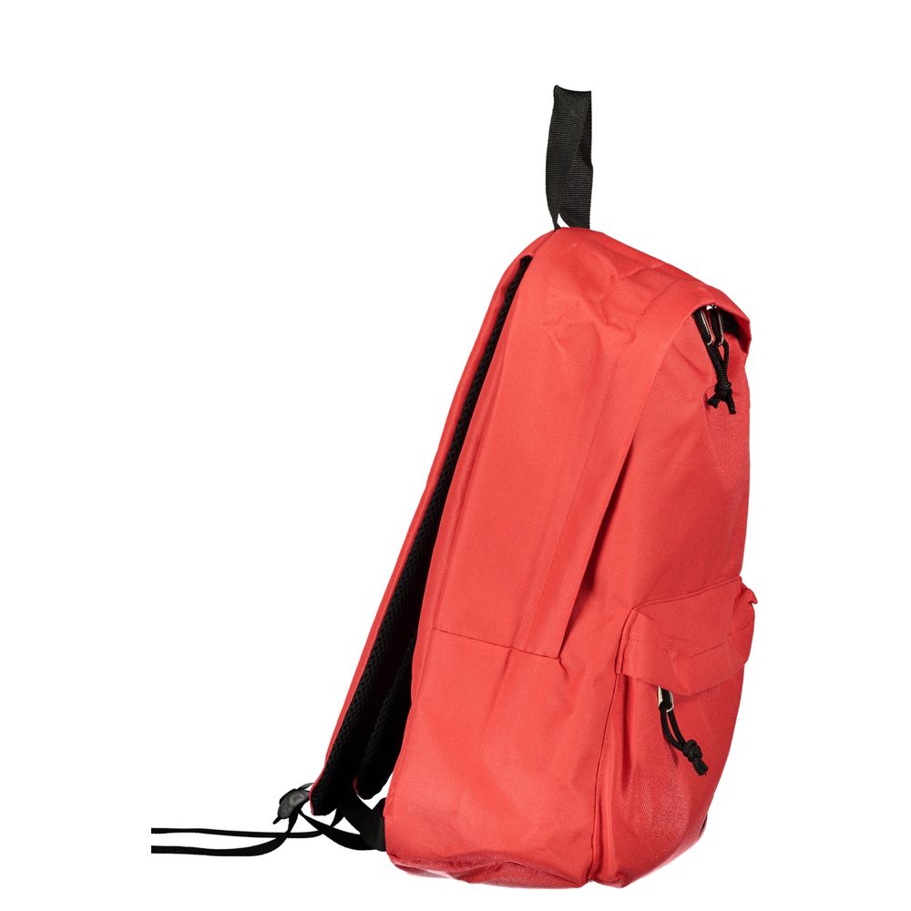 Travel Backpack by Norway 1963 for men in polyester red & signature showcases a stately Polyester Travel Backpack design, featuring a secure zipper with stately external-pockets and versatile handle, backpack-strap & adjustable-strap.