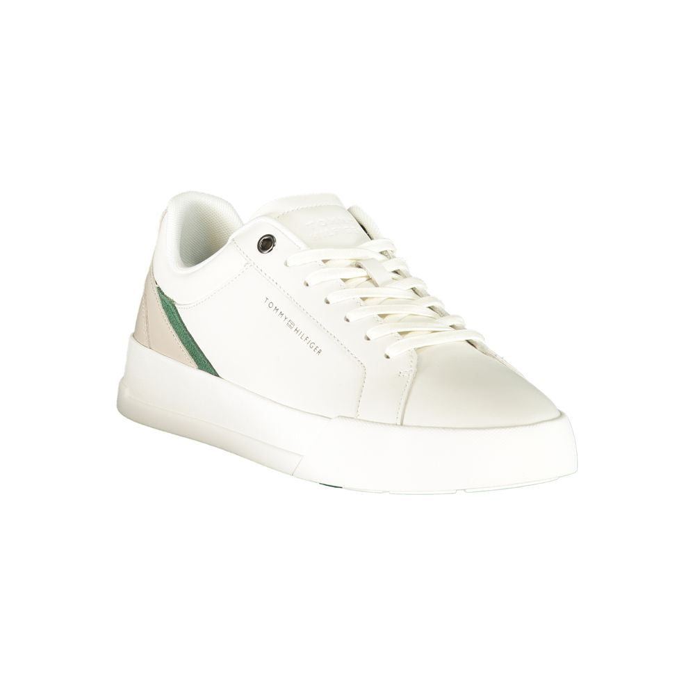 Athletic Sneakers Tommy Hilfiger men polyester red, white & print featuring a avant-garde Men's Athletic Polyester Sneakers design with a avant-garde athletic style for a refined finish.