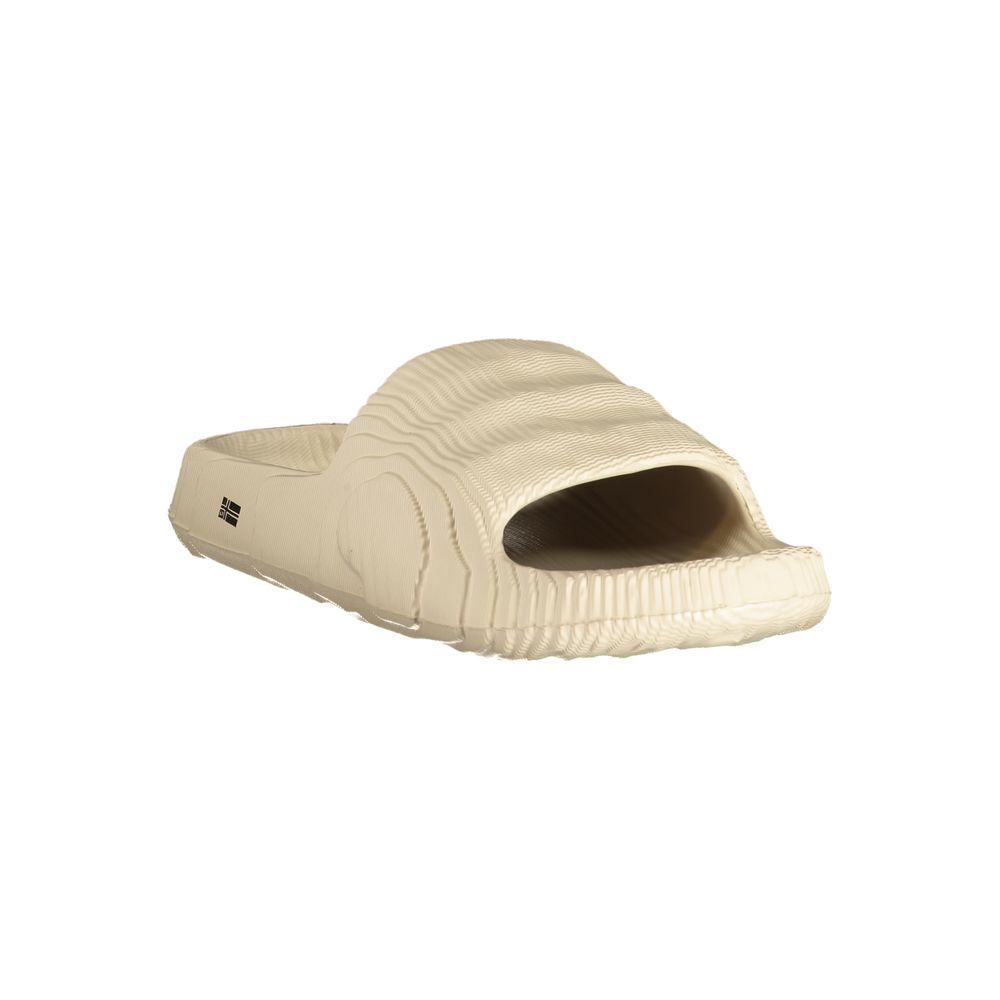 Slippers by Norway 1963 for men in polyurethane beige & print features an effortless chic Men's Polyurethane Slippers aesthetic, defined by a and a refined .