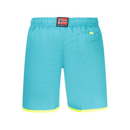 Swim Shorts by Norway 1963 for men in polyamide azzurro & print presents a sculptural silhouette, showcasing the sculptural Men's Polyamide Swim Shorts design with a refined cut for a premium, sophisticated look.