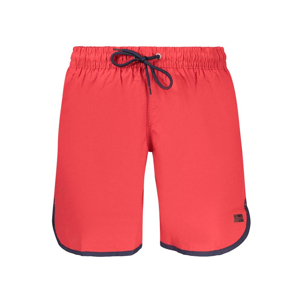 Swim Shorts by Norway 1963 for men in polyamide red & print presents a sculptural silhouette, showcasing the sculptural Men's Polyamide Swim Shorts design with a refined cut for a premium, sophisticated look.