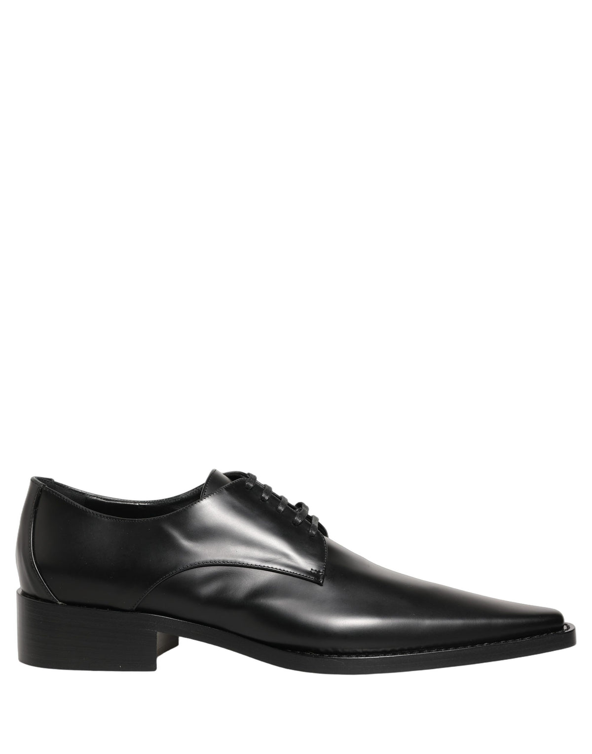 Dolce & Gabbana Unisex Goat & Calf Leather Derby Lace-Up Shoes - Black