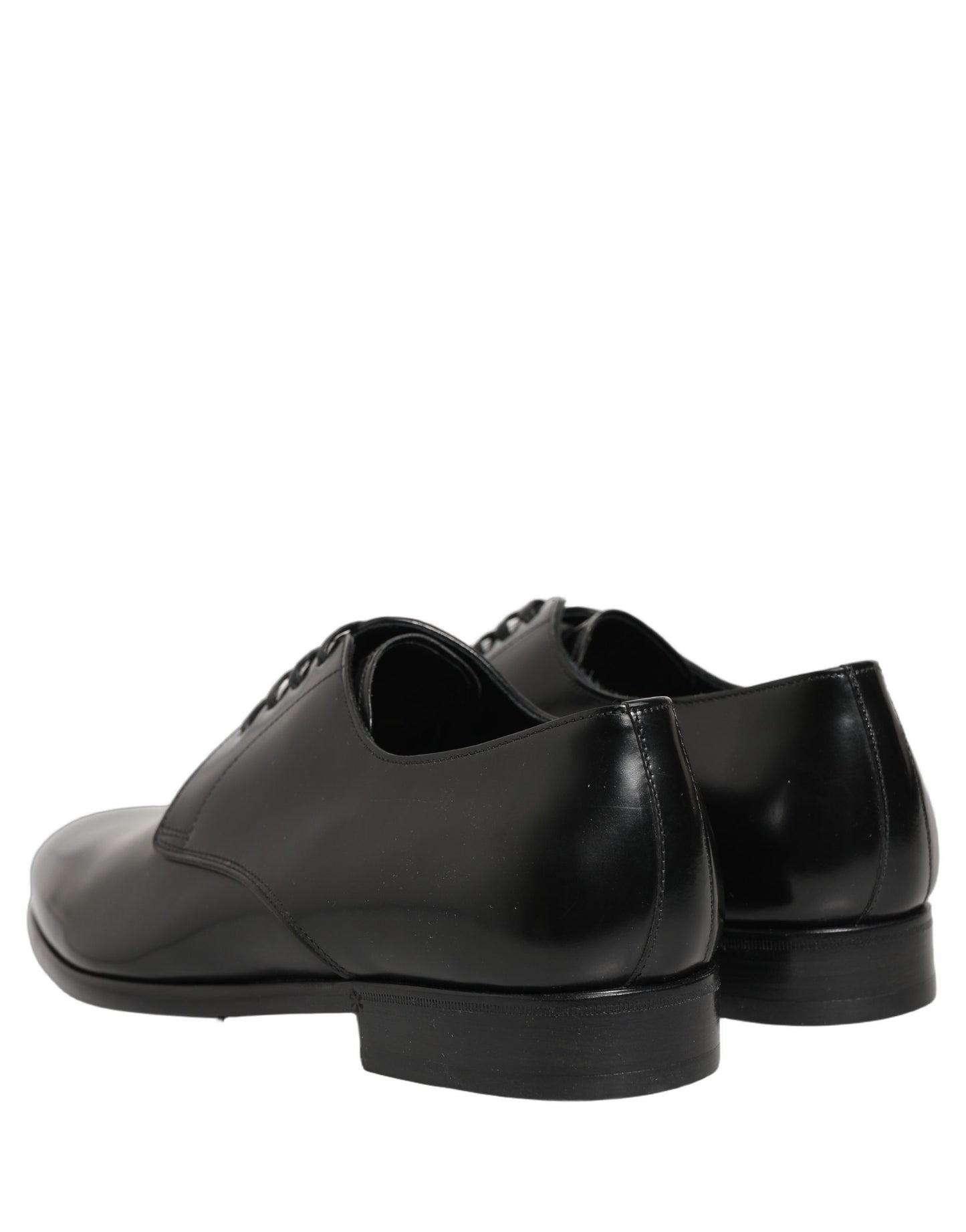 Dolce & Gabbana Black Leather Lace Up Derby Dress Shoes