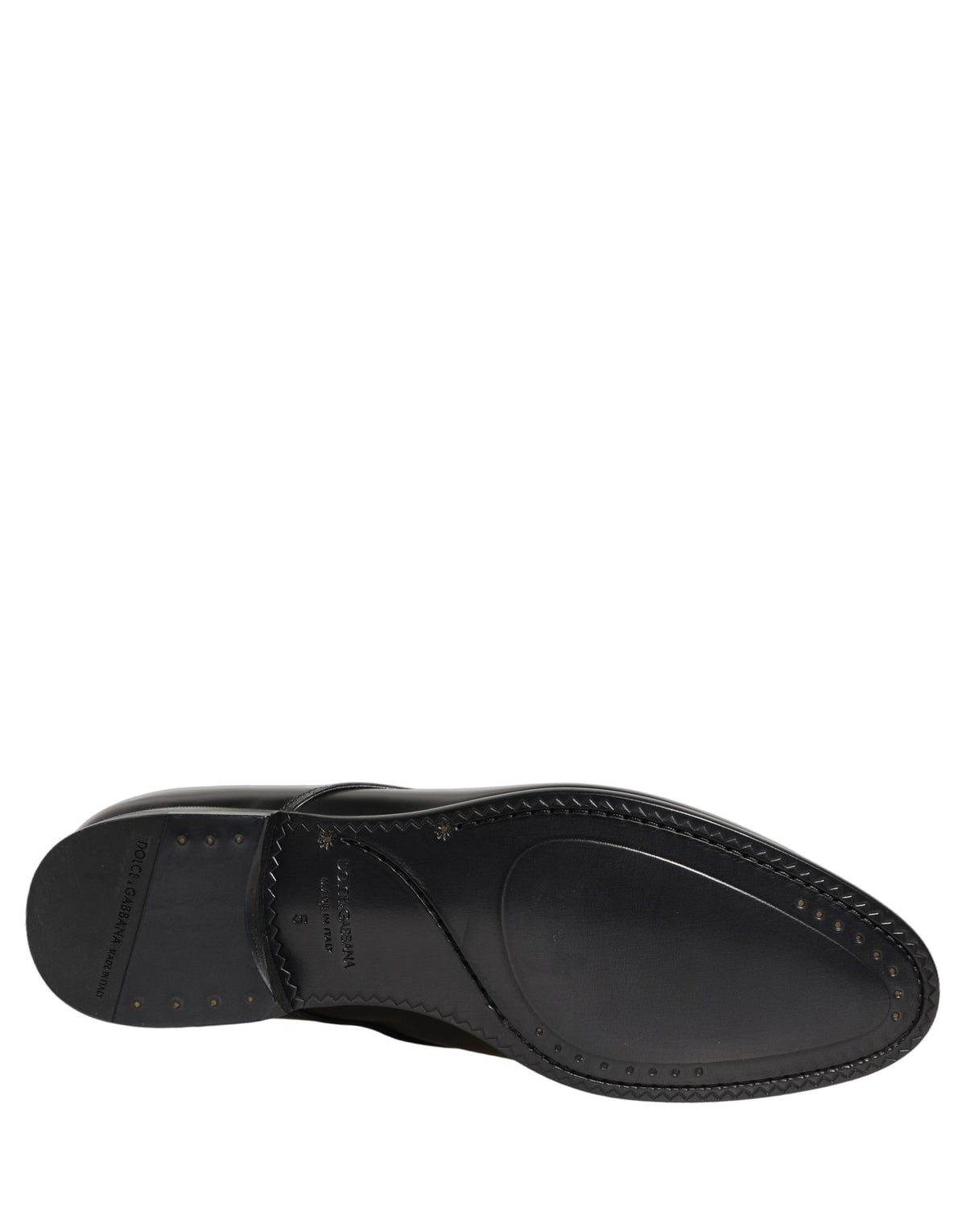 Dolce & Gabbana Unisex Goat & Calf Leather Derby Lace-Up Shoes - Black