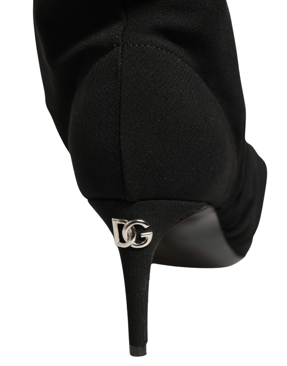 Dolce & Gabbana Women's Goat Nappa Leather Nylon & Viscose High-Heel Ankle Boots - Black