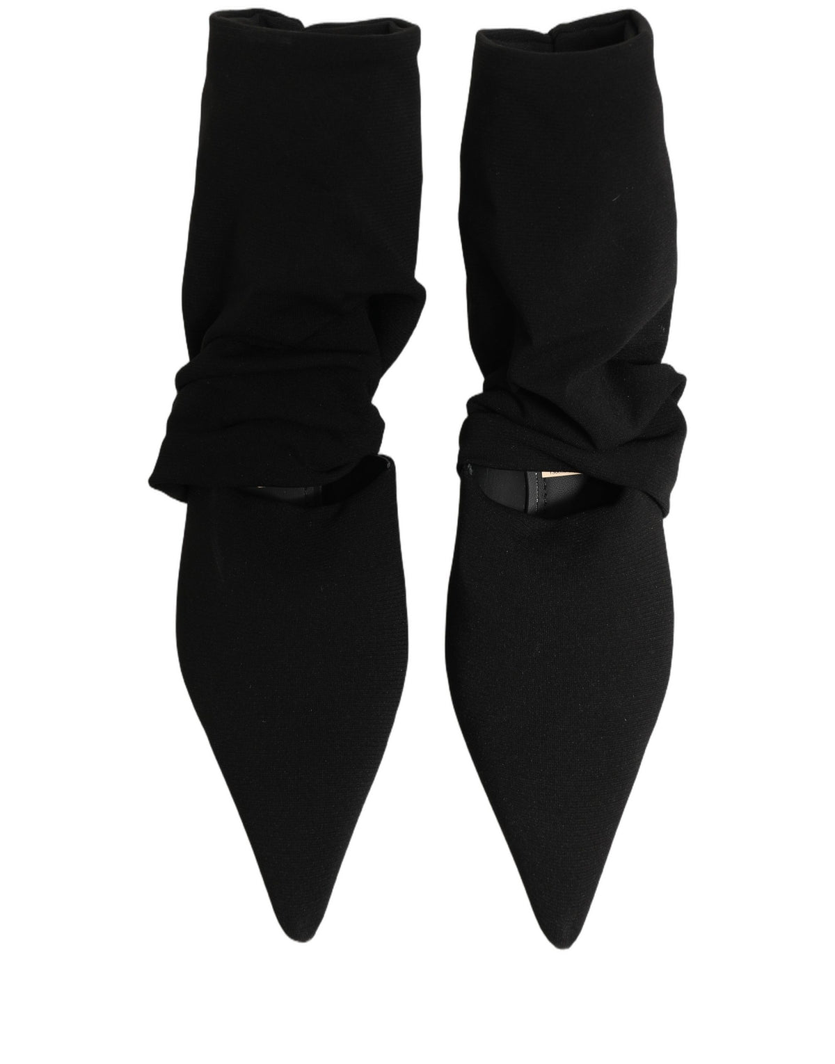 Dolce & Gabbana Women's Goat Nappa Leather Nylon & Viscose High-Heel Ankle Boots - Black
