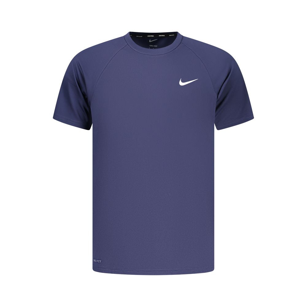 T-Shirt by Nike for men in polyester blue showcases a chic silhouette, artfully detailed with a chic crew neckline and for a chic finish.
