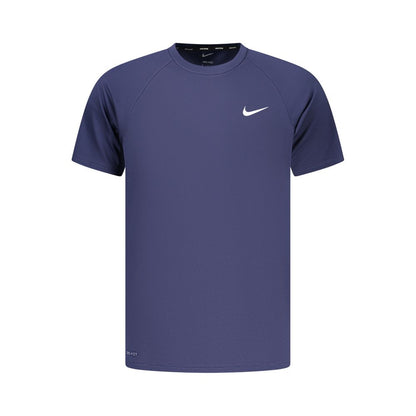 T-Shirt by Nike for men in polyester blue showcases a chic silhouette, artfully detailed with a chic crew neckline and for a chic finish.