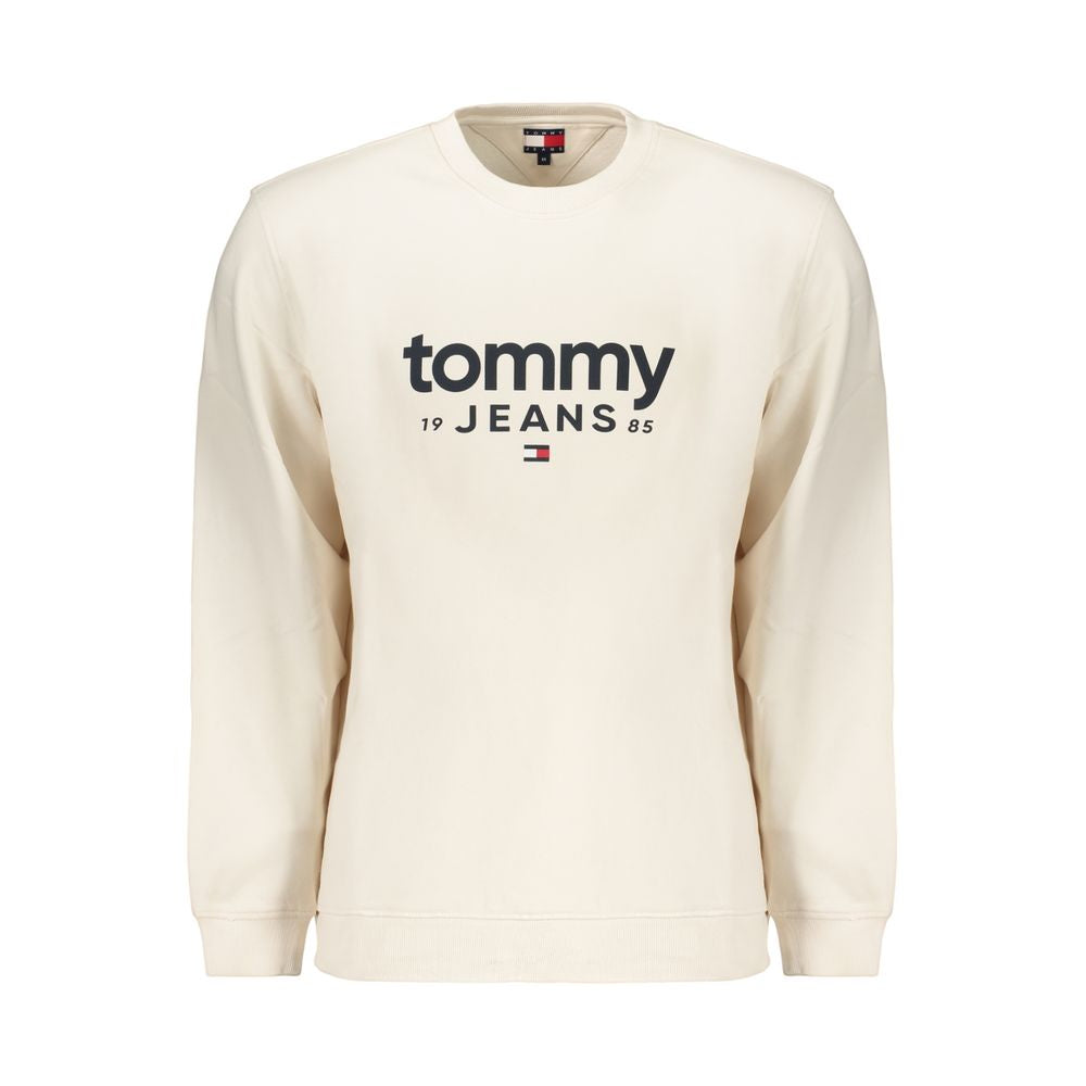 Sweatshirt by Tommy Hilfiger for men in cotton white & print showcases a slouchy chic silhouette, artfully detailed with a slouchy chic crew neckline and for a slouchy chic finish.