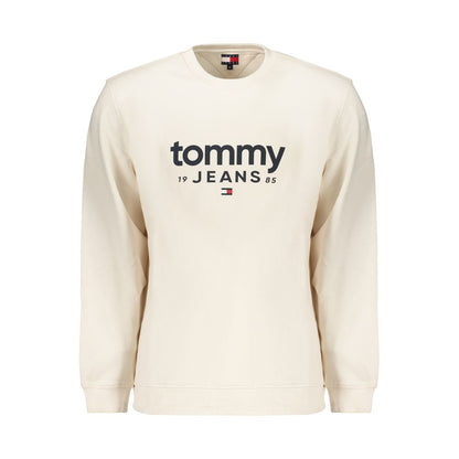Sweatshirt by Tommy Hilfiger for men in cotton white & print showcases a slouchy chic silhouette, artfully detailed with a slouchy chic crew neckline and for a slouchy chic finish.