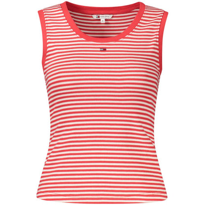 Tank Top by Tommy Hilfiger for women in stretch cotton red & striped showcases a sublime silhouette, with sleeveless and wide-neck neckline details for a sublime finish.