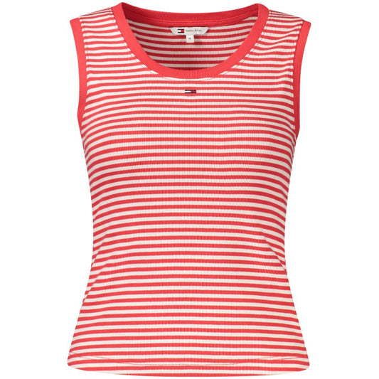 Tank Top by Tommy Hilfiger for women in stretch cotton red & striped showcases a sublime silhouette, with sleeveless and wide-neck neckline details for a sublime finish.