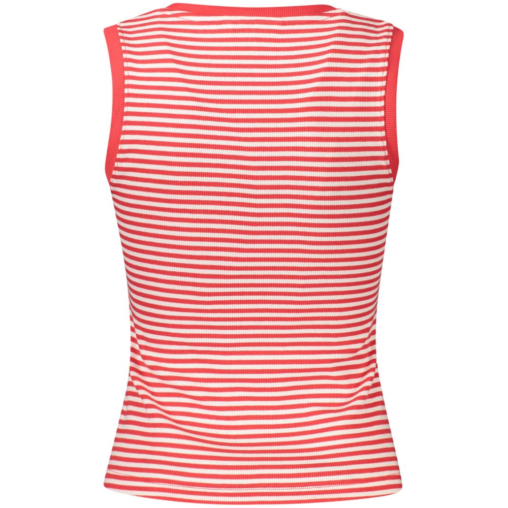 Tank Top by Tommy Hilfiger for women in stretch cotton red & striped showcases a perennial silhouette, artfully detailed with a design and a perennial .