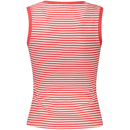 Tank Top by Tommy Hilfiger for women in stretch cotton red & striped showcases a perennial silhouette, artfully detailed with a design and a perennial .