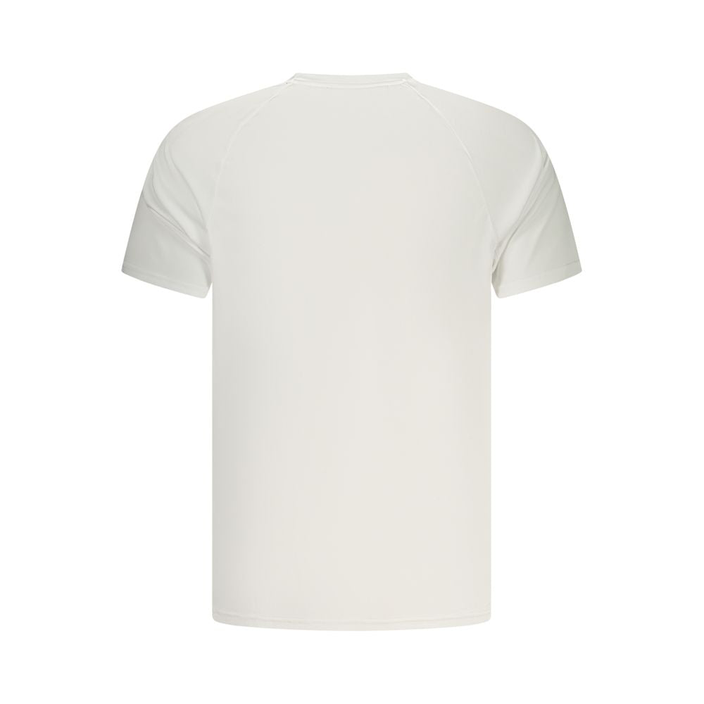T-Shirt by Nike for men in polyester white & print showcases a unassuming silhouette, artfully detailed with a refined crew neckline and unassuming for a sophisticated, contemporary look.