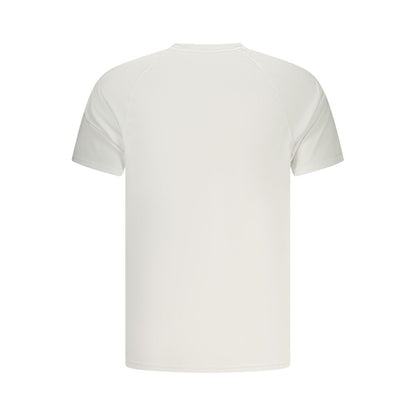 T-Shirt by Nike for men in polyester white & print showcases a unassuming silhouette, artfully detailed with a refined crew neckline and unassuming for a sophisticated, contemporary look.