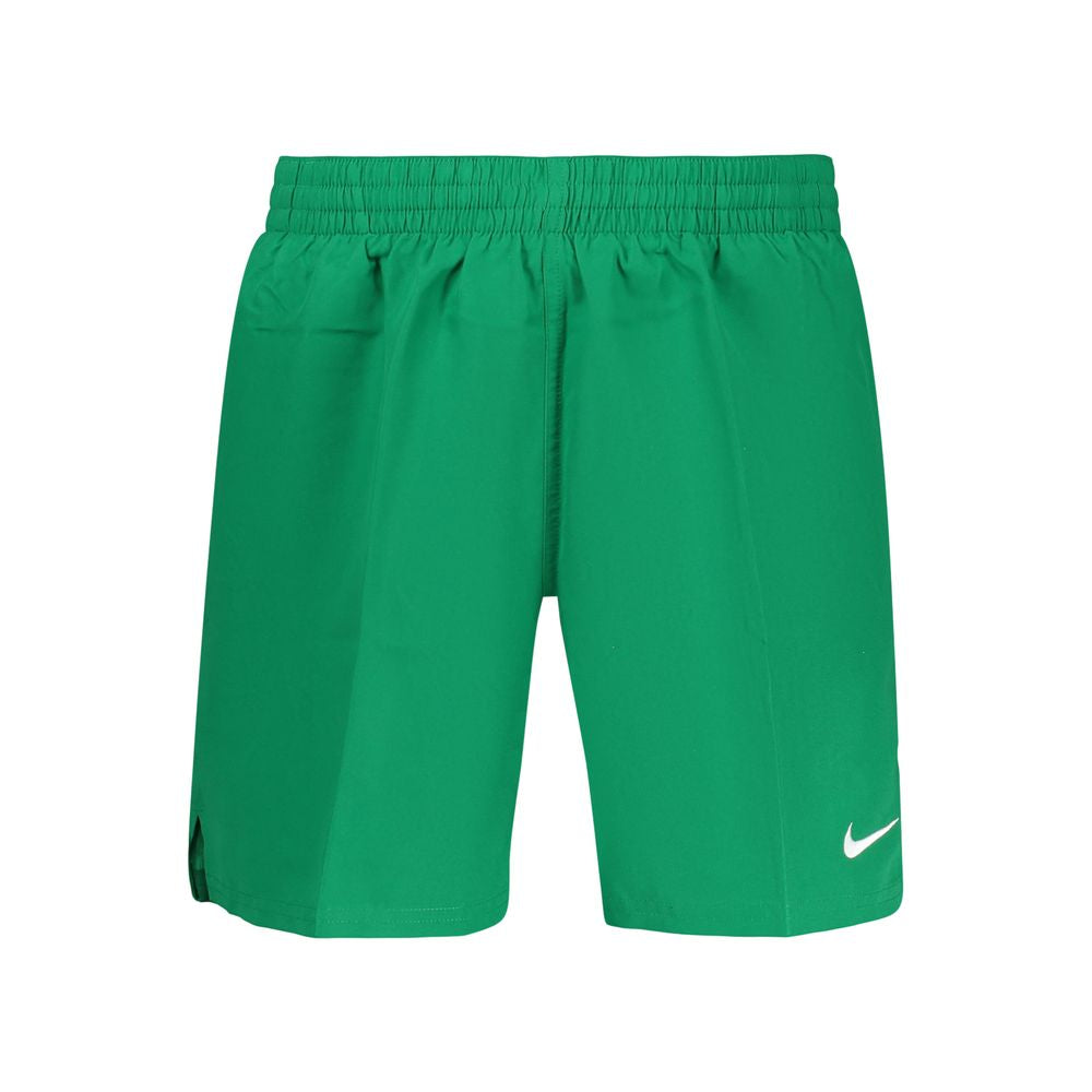 Swim Shorts by Nike for men in polyester green features an glamourous silhouette from the Waves Men's Polyester Swim Shorts collection, highlighting a refined fit and glamourous cut for a premium poolside look.