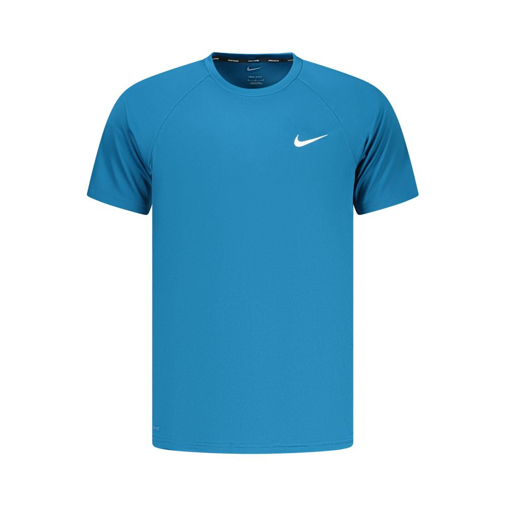 T-Shirt by Nike for men in polyester blue & print showcases a dramatic silhouette, elegantly detailed with a dramatic crew neckline and for a truly dramatic finish.