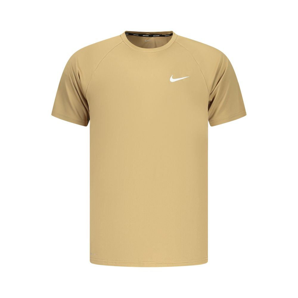 T-Shirt by Nike for men in polyester gold & print features an on trend silhouette, perfectly showcasing a on trend and crew neckline for an elevated aesthetic.