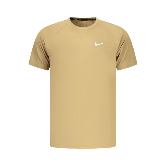 T-Shirt by Nike for men in polyester gold & print features an on trend silhouette, perfectly showcasing a on trend and crew neckline for an elevated aesthetic.