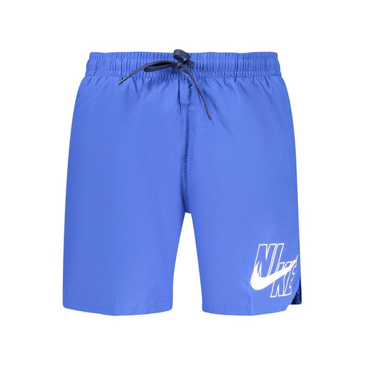 Swim Shorts by Nike for men in polyester blue & print features a resort ready silhouette, perfectly capturing the resort ready aesthetic of Waves Men's Polyester Swim Shorts with a resort ready finish.