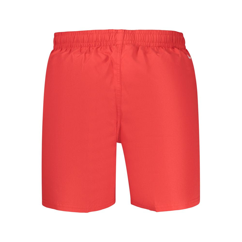 Swim Shorts by Nike for men in polyester red & print features an dramatic silhouette that defines the luxurious aesthetic and refined cut of the Men's Polyester Swim Shorts.