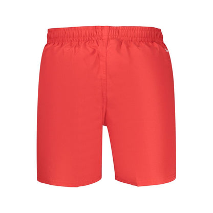 Swim Shorts by Nike for men in polyester red & print features an dramatic silhouette that defines the luxurious aesthetic and refined cut of the Men's Polyester Swim Shorts.