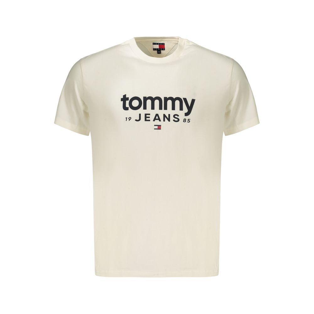 T-Shirt by Tommy Hilfiger for men in cotton white & print features an on trend silhouette, perfectly showcasing a on trend and crew neckline for an elevated aesthetic.