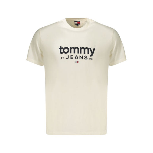 T-Shirt by Tommy Hilfiger for men in cotton white & print features an on trend silhouette, perfectly showcasing a on trend and crew neckline for an elevated aesthetic.