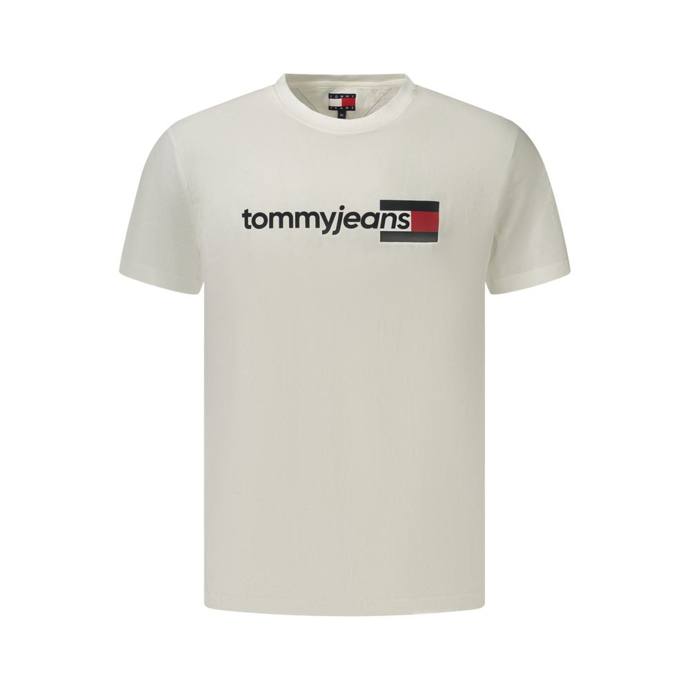 T-Shirt by Tommy Hilfiger for men in cotton white & print features an edgy silhouette, meticulously detailed with a sophisticated and crew neckline for a truly edgy finish.