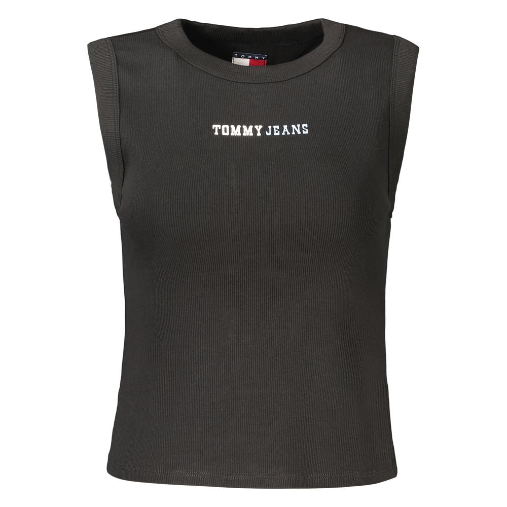 Tank Top by Tommy Hilfiger for women in stretch cotton black & print showcases a sublime silhouette, with sleeveless and crew neckline details for a sublime finish.