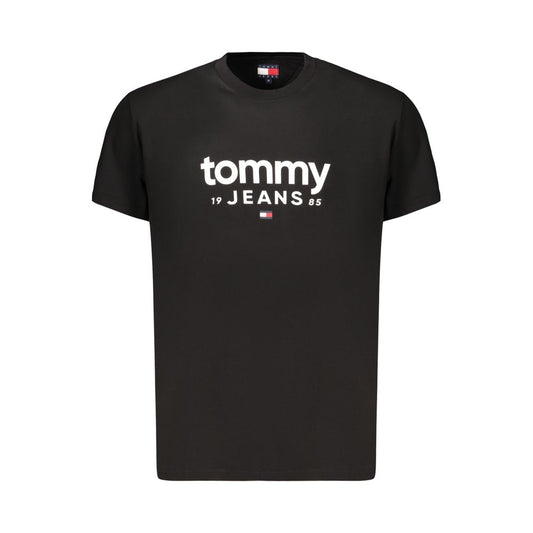 T-Shirt by Tommy Hilfiger for men in cotton black & print showcases a chic silhouette, artfully detailed with a chic crew neckline and for a chic finish.