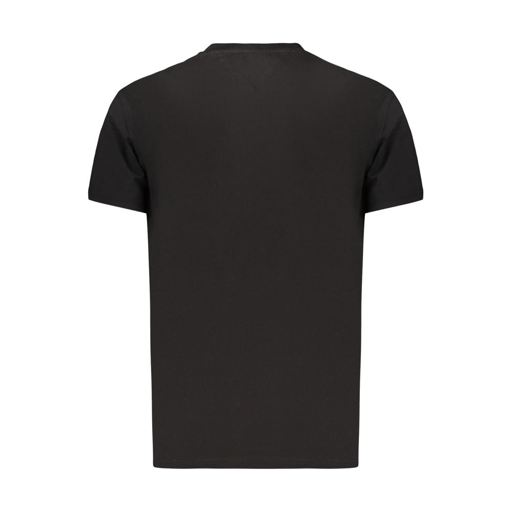 T-Shirt by Tommy Hilfiger for men in cotton black & print showcases a fashionable silhouette, elegantly detailed with a fashionable and crew neckline for a sophisticated, high-fashion look.