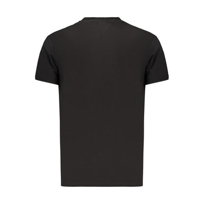 T-Shirt by Tommy Hilfiger for men in cotton black & print showcases a fashionable silhouette, elegantly detailed with a fashionable and crew neckline for a sophisticated, high-fashion look.