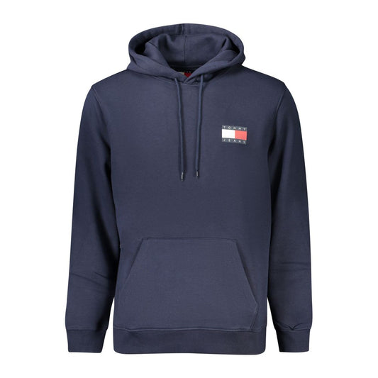 Hooded Sweatshirt Hoodie by Tommy Hilfiger for men in cotton polyester blue & print features an avant-garde silhouette, showcasing a sophisticated hooded neckline and detail for a truly avant-garde finish.