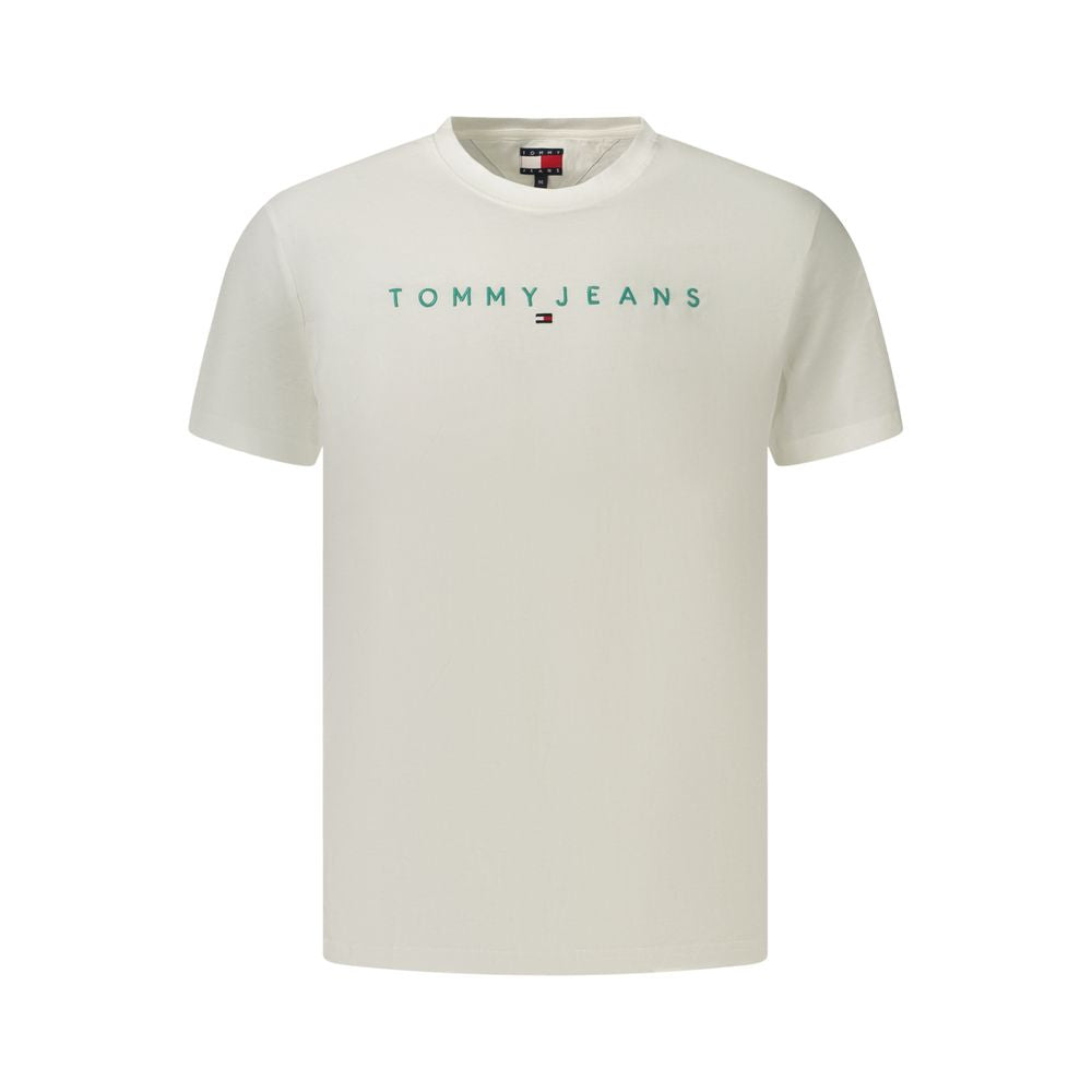 T-Shirt by Tommy Hilfiger for men in cotton white features an on trend silhouette, perfectly showcasing a on trend and crew neckline for an elevated aesthetic.
