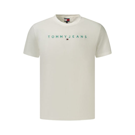 T-Shirt by Tommy Hilfiger for men in cotton white features an on trend silhouette, perfectly showcasing a on trend and crew neckline for an elevated aesthetic.
