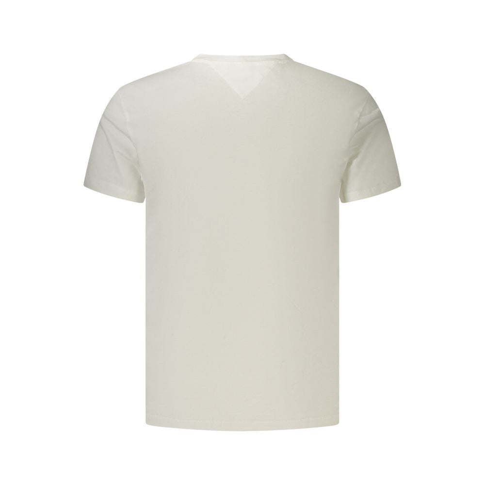T-Shirt by Tommy Hilfiger for men in cotton white features a plush silhouette, showcasing a sophisticated crew neckline and for a truly plush finish.