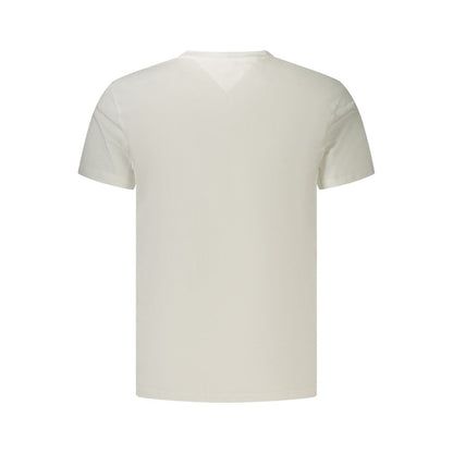 T-Shirt by Tommy Hilfiger for men in cotton white features a plush silhouette, showcasing a sophisticated crew neckline and for a truly plush finish.