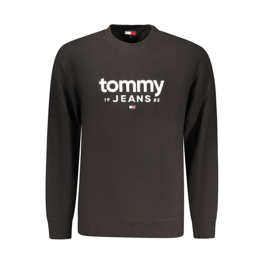 Sweatshirt by Tommy Hilfiger for men in cotton black & print features an provocated silhouette, detailed with a provocated and a refined crew neckline for a sophisticated aesthetic.