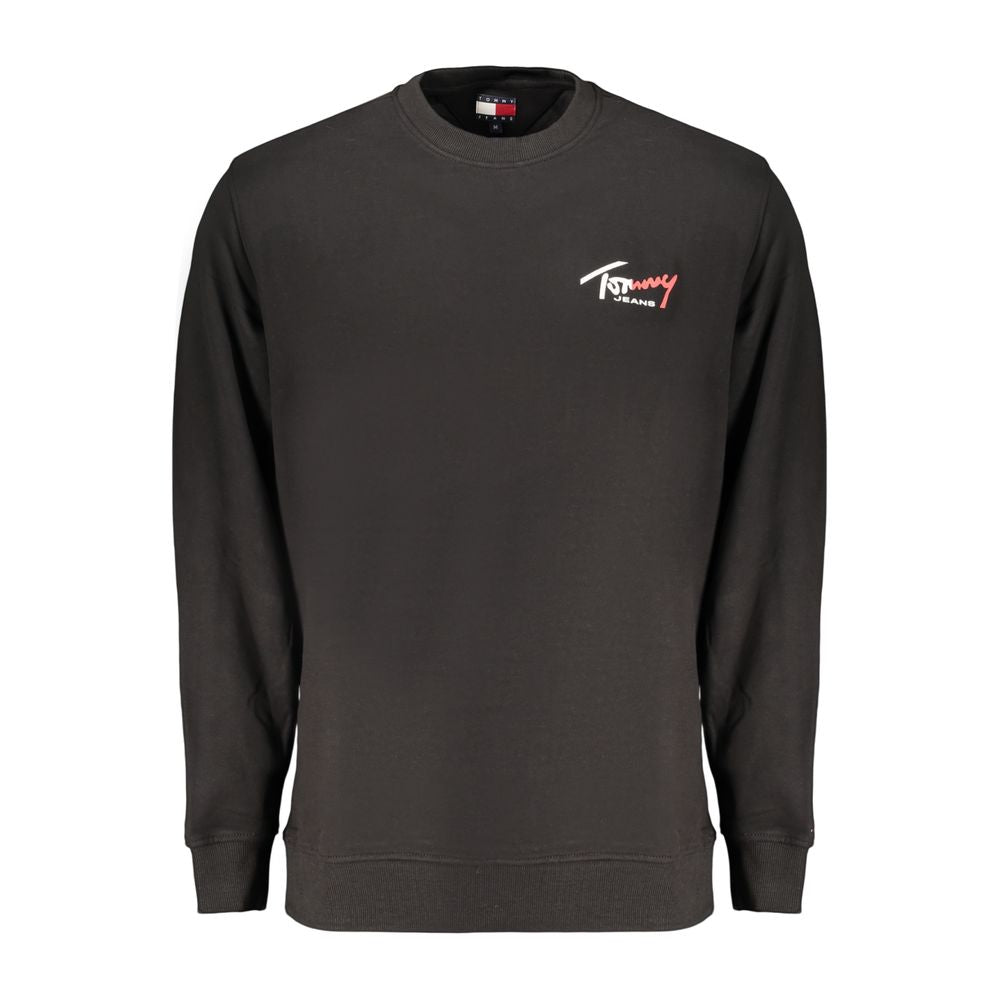 Sweatshirt by Tommy Hilfiger for men in cotton black & print features an enviable silhouette, showcasing a premium and refined crew neckline for a truly enviable finish.
