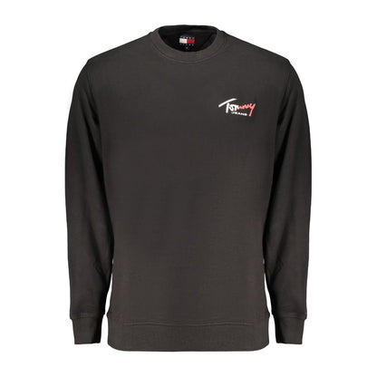 Sweatshirt by Tommy Hilfiger for men in cotton black & print features an enviable silhouette, showcasing a premium and refined crew neckline for a truly enviable finish.