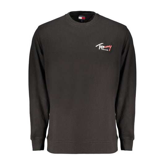 Sweatshirt by Tommy Hilfiger for men in cotton black & print features an enviable silhouette, showcasing a premium and refined crew neckline for a truly enviable finish.