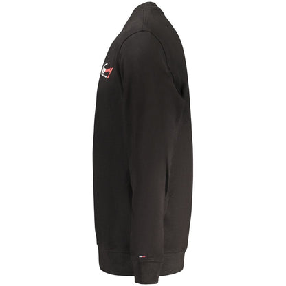 Sweatshirt by Tommy Hilfiger for men in cotton black & print presents a smart casual silhouette, featuring a smart casual crew neckline and for a sophisticated look.