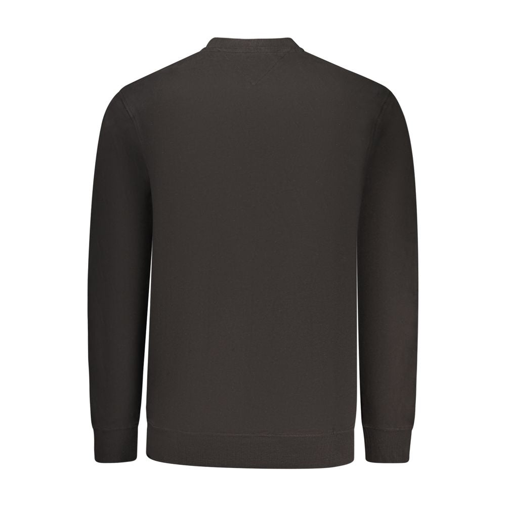 Sweatshirt by Tommy Hilfiger for men in cotton black & print showcases a slouchy chic silhouette, artfully detailed with a slouchy chic crew neckline and for a slouchy chic finish.