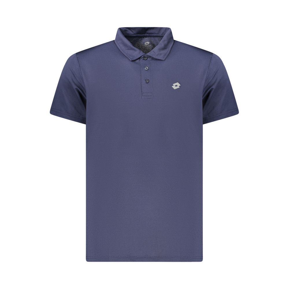 Polo Shirt by Lotto for men in polyester blue & print features a eye catching silhouette, showcasing a refined and for a eye catching finish.
