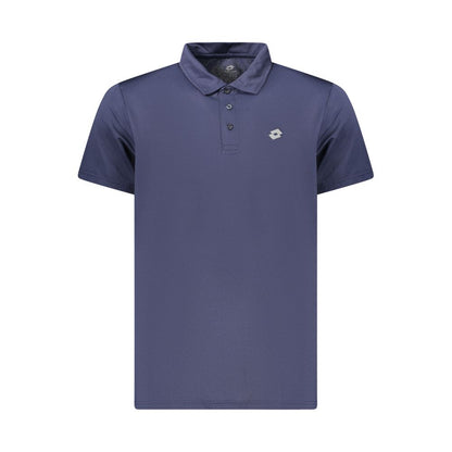 Polo Shirt by Lotto for men in polyester blue & print features a eye catching silhouette, showcasing a refined and for a eye catching finish.