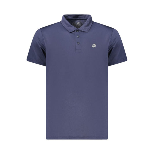 Polo Shirt by Lotto for men in polyester blue & print features a eye catching silhouette, showcasing a refined and for a eye catching finish.