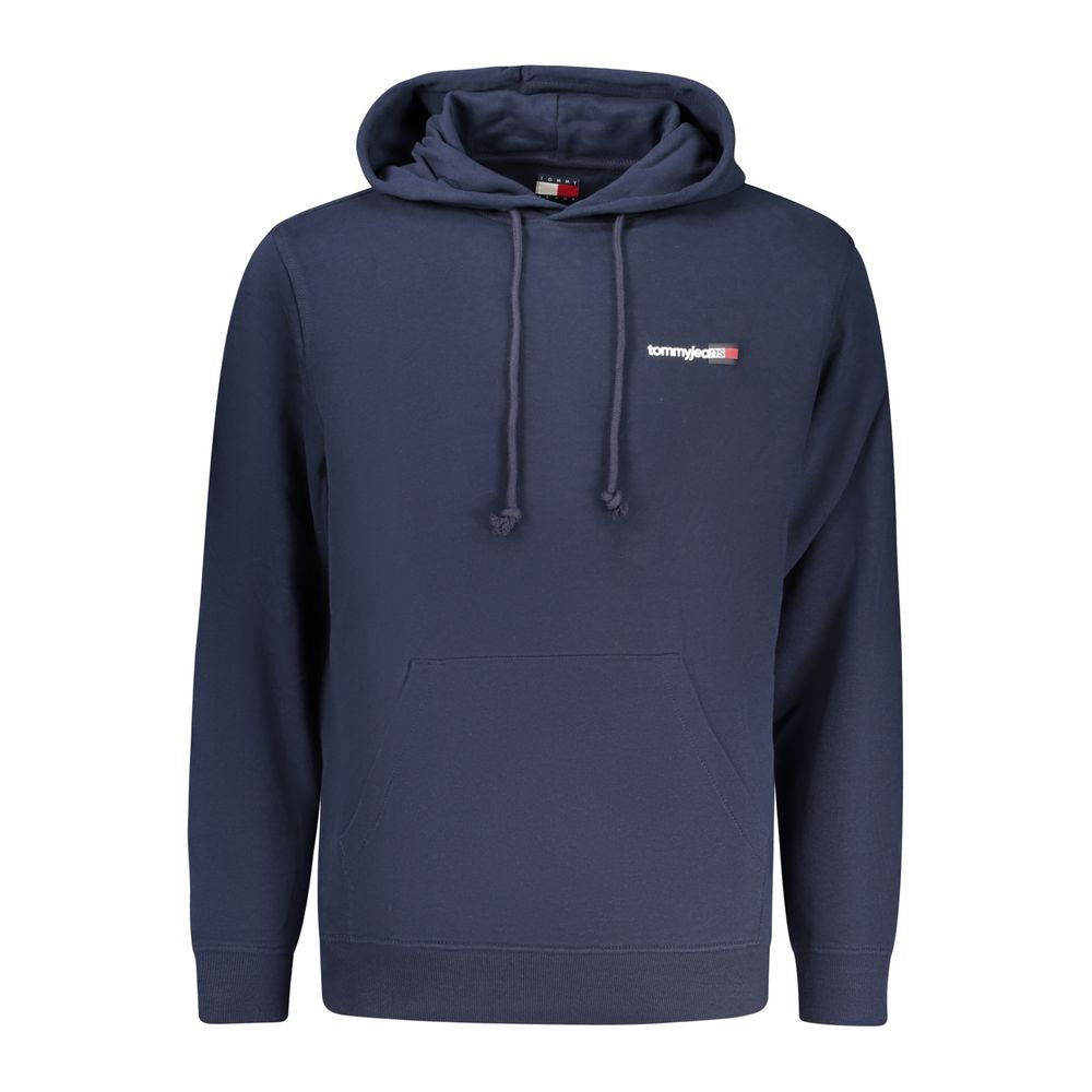 Hooded Sweatshirt Hoodie by Tommy Hilfiger for men in cotton blue & print features a slouchy chic silhouette, detailed with a slouchy chic and a signature hooded neckline for an elevated aesthetic.
